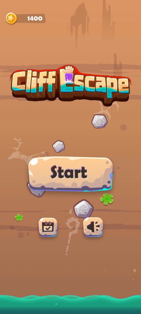 Cliff Escape start screen